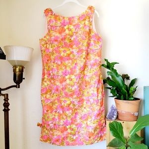 [VTG] Daisy Print Shift Dress